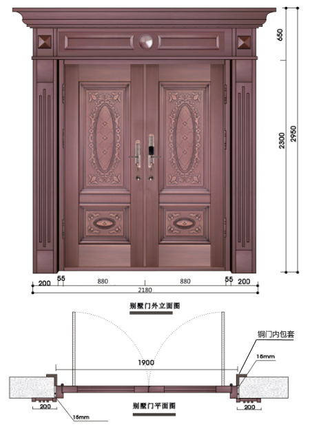 別墅銅門設(shè)計(jì)圖紙